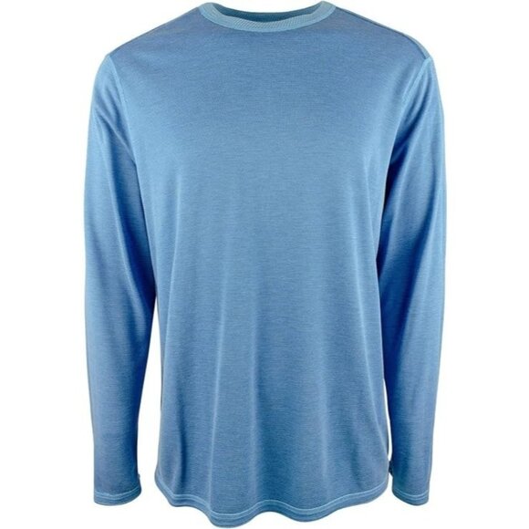 Tommy Bahama Flip Sky IslandZone Reversible Long Sleeve Tee Men’s S Vibrant Sea - Picture 1 of 4